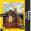 Image de New York Puzzle Company puzzel Boston City Map Mini - 100 stukjes kaart.