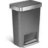Image de Simplehuman Rechthoekige Pedaalemmer van 45 Liter - Met zakkenhouder - Grijs - Kunststof