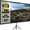 Image de VEVOR Projectiescherm met Statief - 177,8cm HD 4K - 16:9 Projectorscherm - Beamer Scherm met Verstelbaar Aluminium Statief - voor Thuisbioscoop / Vergaderruimte