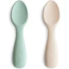 Image de Mushie Starter Set Baby Lepels (set van 2) Cambridge Blue