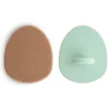Image de Mushie Cradle Cap Brush 2-pack | Natural / Cambridge Blue