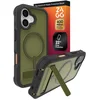 Image de ZAGG Rainier Snap Kickstand - Hoesje Geschikt voor iPhone 17 - Compatibel met MagSafe - Grafeen Back Cover met Standaard - Groen