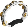 Image de Meinl TMT1M-WH - Hand Tambourine, ABS, Messing+Nickelsilver Jingles (Dual Alloy), 2 Rows, Recording-Combo, White