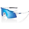 Image de 100% SPEEDCRAFT® SL Matte White/Metallic Blue HiPER® Blue Multilayer Mirror Lens + Clear Lens Included - WHITE -
