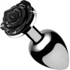 Image de XR Brands - Booty Sparks - Black Rose Butt Plug - Medium - Black