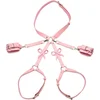 Image de Bondage Harness met Strikjes - XL/2XL - Roze
