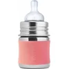 Image de Pura Speenfles 150 ml - Plasticvrij - Drinkfles - Voorkomt Maagkrampen - Vaatwasserbestendig - Inclusief Siliconen Speen, Reisdop en Sleeve - Top is Verwisselbaar - Veelzijdig - Rose