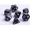 Image de Chessex Opaque Black/White Polydice Dobbelsteen Set (7 stuks)