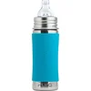 Image de Pura Tuitfles 325 ml - Tuitbeker - Meegroeiend - Plasticvrij - Vaatwasserbestendig - Inclusief Siliconen Tuit, Reisdop en Sleeve - Aqua