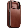 Image de Nomad Horween Lederen Folio iPhone 17 Pro   Gerecyclede Aluminium Knoppen   Camera Bedieningsknop   Hoogwaardig Horween Leer - Bruin