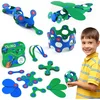 Image de Clixo Itsy 18 stuks set (blauw/geel) - flexibel magnetisch speelgoed
