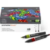Image de Winsor & Newton 0290080 Promarker Brush 48 Essential Collection | Professionele alcoholmarkers & layoutmarkers