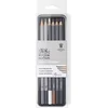 Image de Winsor & Newton 0490011 Studio Collection Sketchpotloden Set x6   Grafiet & Houtskool Tekenpotloden met Sepia