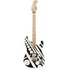 Image de EVH Striped Series Circles White and Black - ST-Style elektrische gitaar