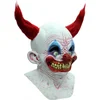 Image de Ghoulish Hoofdmasker Clown Latex Wit/rood One-size