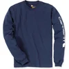 Image de Carhartt EK231 Signature Sleeve Logo Longsleeve T-Shirt - Relaxed Fit - Navy - XL