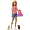 Image de Barbie - Puppy badtijd - Barbiepop met 2 puppy's en accessoires - Modepop