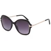 Image de Guess - GF0352 - Zonnebril - Dames - Zwart en Goudkleurig - Paarse lens