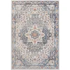 Image de SURYA - SELMA - Stijlvol vintage tapijt - Blauw/beige - Geschikt voor buiten