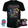 Image de Funko Pop! & Tee Box: Marvel Studios The Avengers - Thanos Blacklight Zwart #909 Exclusive (Size M)