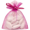 Image de SANTEX - 10 fuchsia organza zakjes 10 x 8 cm voor suikerbonen