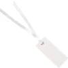 Image de Santex cadeaulabels met lintje - 12x stuks - wit - 3 x 7 cm - naam tags