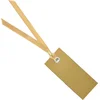 Image de Santex cadeaulabels met lintje - 12x stuks - goud - 3 x 7 cm - naam tags