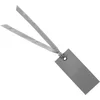 Image de Santex cadeaulabels met lintje - 12x stuks - zilver - 3 x 7 cm - naam tags