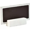 Image de Santex naambordjes/plaatskaartjes met houder - Bruiloft - wit - 6x stuks - 6 x 3 cm - hout