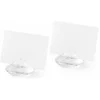 Image de Santex naamkaartjes houders diamant vorm - set van 4x - transparant - voor bruiloft tafelschikking - Huwelijk tafeldecoratie
