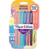 Image de Paper Mate Flair-viltstiften | Medium punt (0,7 mm) | Diverse tropische-vakantiekleuren | 6 stuks