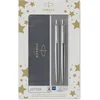 Image de Parker Jotter duo geschenkset balpen en vulpotlood (0.5mm) - blauwe inkt - roestvrij staal met chromen afwerking