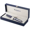 Image de Waterman Exception vulpen, blauwe lak met palladium details, 18K gouden medium penpunt, blauwe inkt, geschenkset
