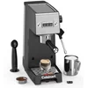 Image de Cuisinart Slim Espresso Pistonmachine voor Espresso Americano en Cold Brew met Geïntegreerde melkopschuimer voor Latte en Cappuccino 15 bar druk bodemloze portafilter Compact design geschikt voor reismokken 1.5L waterreservoir