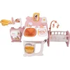 Image de Smoby Baby nurse - Poppenmeubel - babyhuis voor pop tot 42cm - keuken, badkamer en slaapkamer - veel accessoires