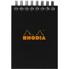 Image de RHODIA spiraalnotitieblok A7, geruit, zwart, 80 vel