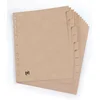 Image de Oxford Touareg - kartonnen tabbladen - A4 - 12 tabs - onbedrukt - 11 gaats - naturel
