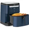 Image de Tefal Easy Fry & Grill EY8014 XXL 6,5L - 2-in-1 Heteluchtfriteuse met Uitneembare Verdeler - Blauw Airfryer met 8 Automatische Kookprogramma's - Grote Airfryer van Tefal 1830W - Digitaal Display - Met Anti Aanbaklaag