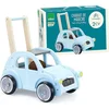 Image de Vilac houten loopwagen Citroën 2CV retro blauw peuterspeelgoed.