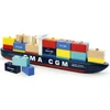 Image de Vilac Containerschip blokken - 40 Cm Lang - 34 houten containers