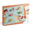 Image de Djeco houten puzzel - peuter speelgoed Dog'n'Co met grote knoppen.