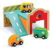 Image de Djeco houten speelgoed Minigarage baby kleuren FSC 100% duurzaam.