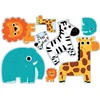 Image de Djeco Diertjes uit de zoo - 4 puzzels - 3, 4, 5 en 6 stukjes