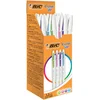 Image de BIC Cristal Up Blauw, Groen, Roze, Paars Intrekbare balpen met klembevestiging Medium 20 stuk(s)