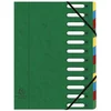 Image de Exacompta Sorteermap HARMONIKA® met uitrekbare rug en uitgesneden vensters - 12 indelingen - Groen - 55123E