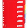Image de Exacompta 25x Tabbladen in stevige Ondoorzichtige PP - 6 tabs - A4 maxi - Geassorteerd - 4806E