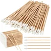 Image de 300 Stuks Lange Houten Wattenstaafjes voor Oren en Schoonmaak, Ideaal voor Tattoo, Make-up en Nagels