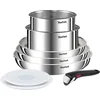 Image de Tefal Ingenio Emotion L8968S04   8-delige pannenset   Inox braadpannen & steelpannen   Afneembare handgreep   Hermetische deksels   Stapelbaar   Inductie & ovenbestendig