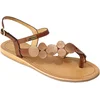 Image de Platte sandalen van hulstleer