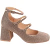 Image de Delphine leren ballerina met hak